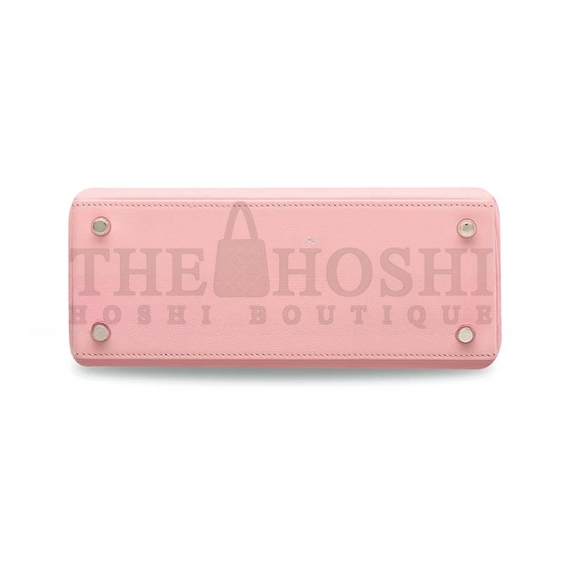 H**me5 A ROSE SAKURA SWIFT LEATHER RETOURNÉ KELLY 25 WITH PALLADIUM HARDWARE (25*17*7cm) Master Quality